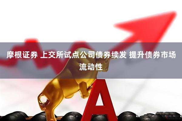 摩根证券 上交所试点公司债券续发 提升债券市场流动性
